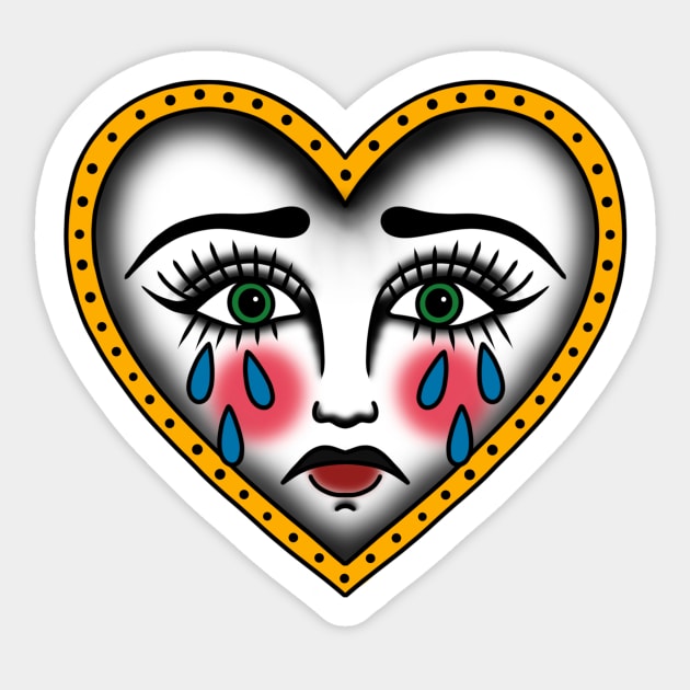 Crying heart Sticker by NicoleHarvey